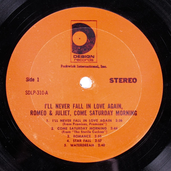 I'll Never Fall In Love Again Romeo & Juliet Vinyl LP Design Records Used