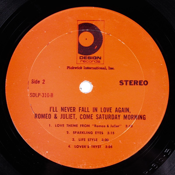 I'll Never Fall In Love Again Romeo & Juliet Vinyl LP Design Records Used