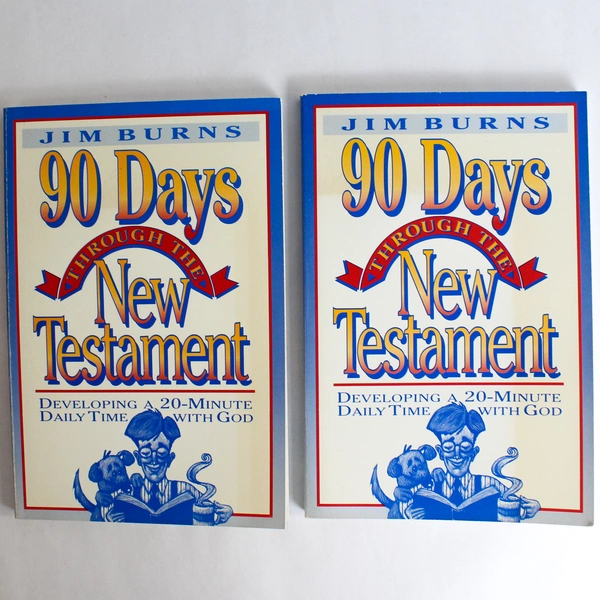 Lot of 2 90 Days Through the New Testament by Jim Burns 1990