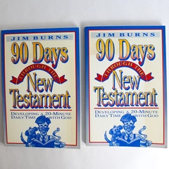 Lot of 2 90 Days Through the New Testament by Jim Burns 1990