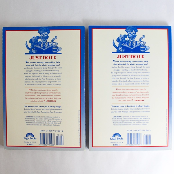 Lot of 2 90 Days Through the New Testament by Jim Burns 1990