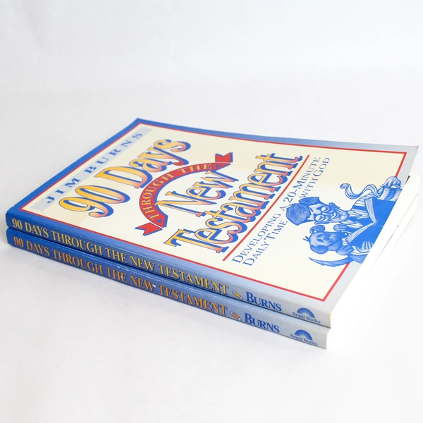 Lot of 2 90 Days Through the New Testament by Jim Burns 1990