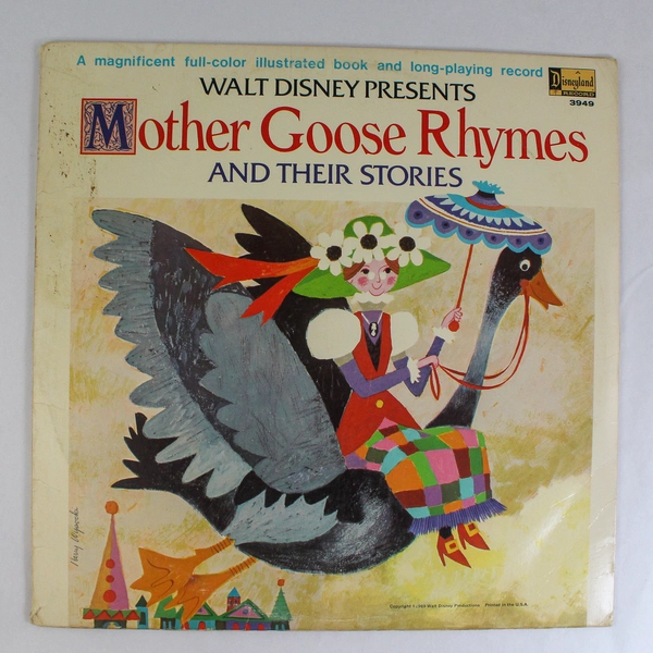 Walt Disney Mother Goose Rhymes Vinyl LP 3949 - Used, Faint Scratches, As-Is