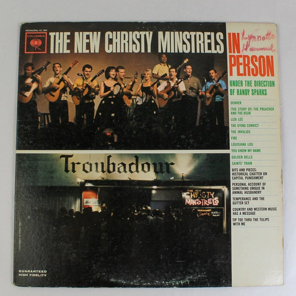 The New Christy Minstrels In Person LP Record 1963 Columbia CL 1941 Promo