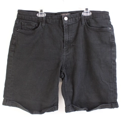 Jen 7 Bermuda Shorts Cotton Stretch Black Cuff Women's Size 14