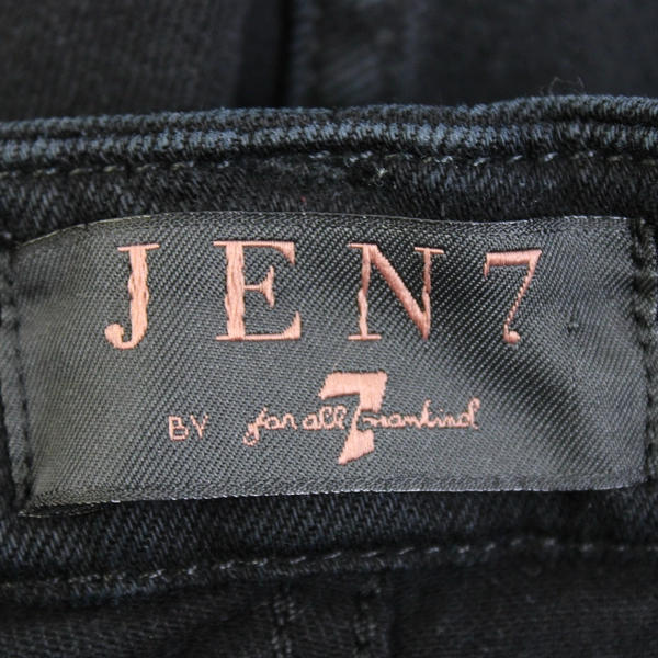 Jen 7 Bermuda Shorts Cotton Stretch Black Cuff Women's Size 14