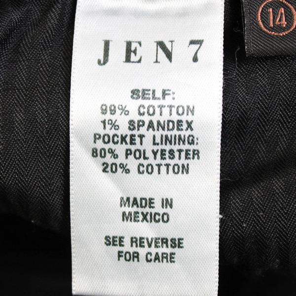 Jen 7 Bermuda Shorts Cotton Stretch Black Cuff Women's Size 14