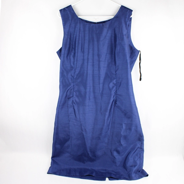 Leslie Fay Dark Blue Midi Shift Dress Women's Size XL