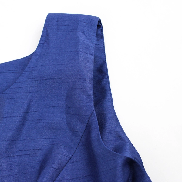 Leslie Fay Dark Blue Midi Shift Dress Women's Size XL