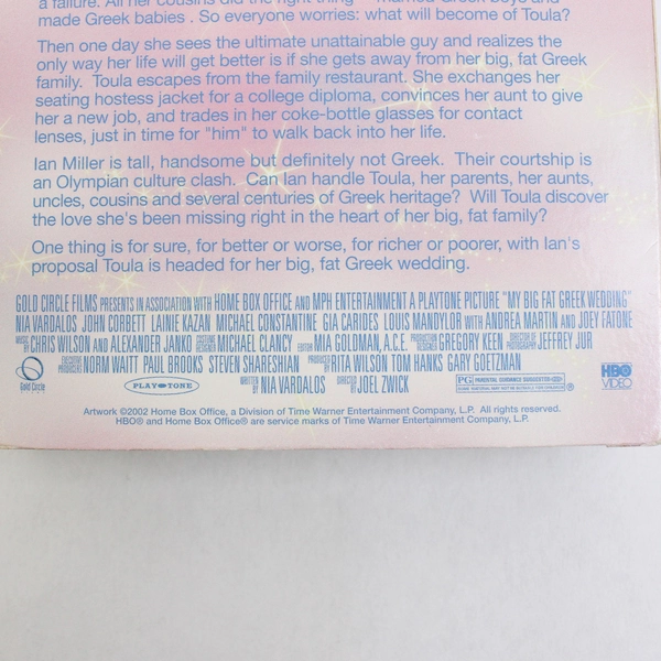 My Big Fat Greek Wedding VHS Video 2003