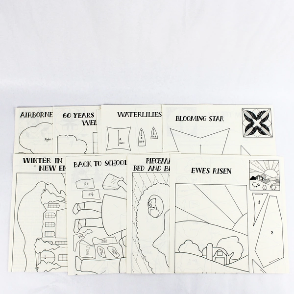 Vintage Lot Of 9 Quilting Patterns From Piecemakers 1982 - 1988