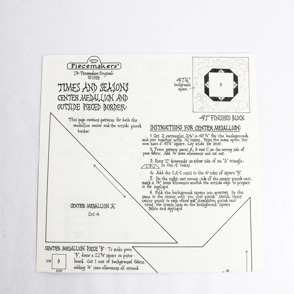 Vintage Lot Of 9 Quilting Patterns From Piecemakers 1982 - 1988