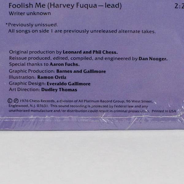 Moonglows Chess Rock N Rhythm Series Sealed LP Compilation 1976