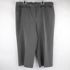 Larry Levine Stretch Gray Capri Pants Women's Size 14