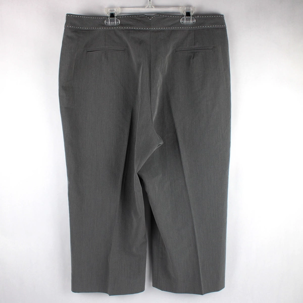 Larry Levine Stretch Gray Capri Pants Women's Size 14