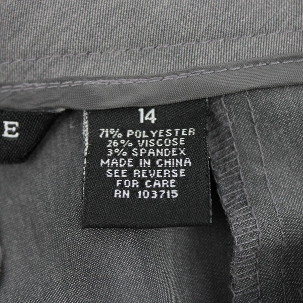 Larry Levine Stretch Gray Capri Pants Women's Size 14