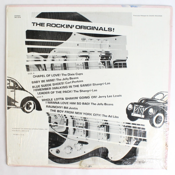 Original Supercharged Rock N' Roll Hits Pickwick Records 1972 Vinyl Record 