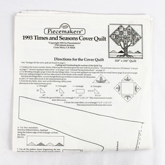 1993 Piecemakers Times & Seasons Quilt Pattern Cover Quilt