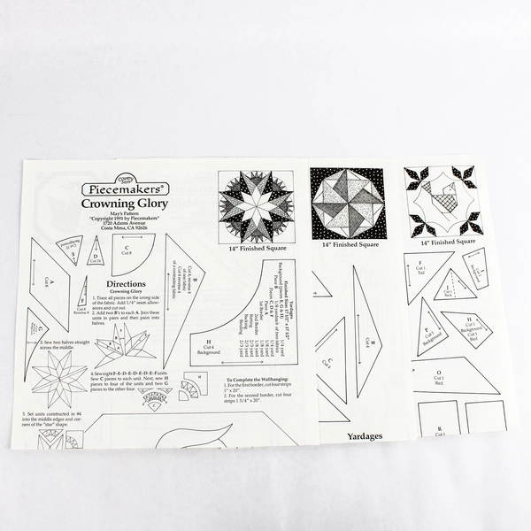 1993 Piecemakers Times & Seasons Quilt Pattern Cover Quilt