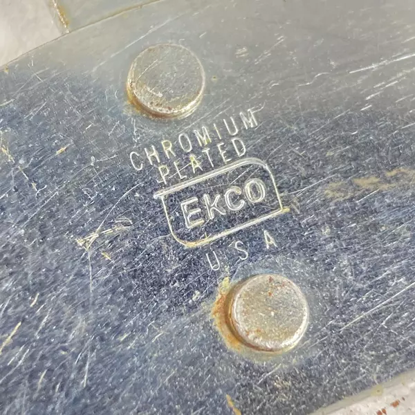 Vintage EKCO Chromium Plated Pie Cake Server Tulip Pattern 9.5 Inch 