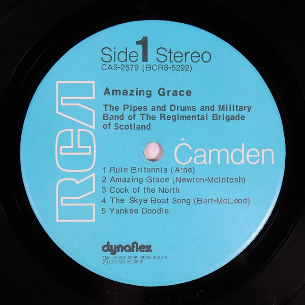 Amazing Grace Pipes & Drums Military Band Vinyl LP 1972 RCA Camden