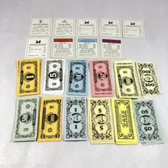 Monopoly Replacement Parts Money 4 Railroad 2 Utilities And 3 Property Cards 