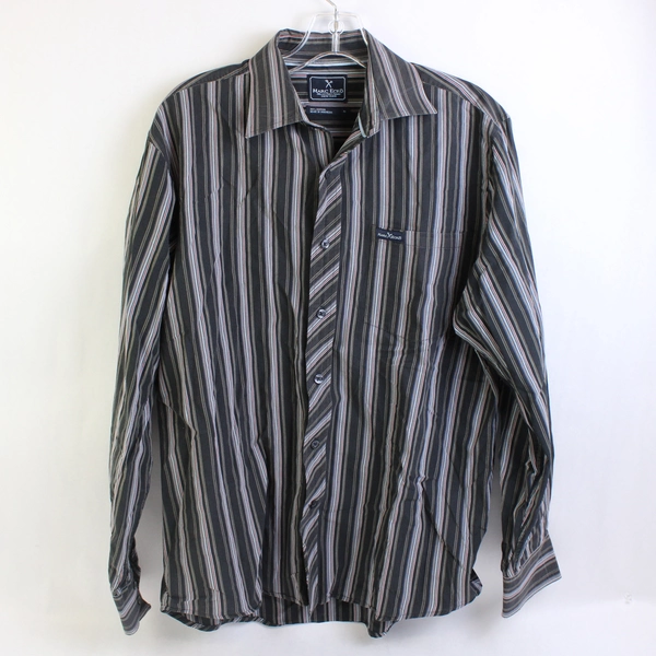 Marc Ecko Long Sleeve Button Down Collared Shirt, Medium 100% Cotton