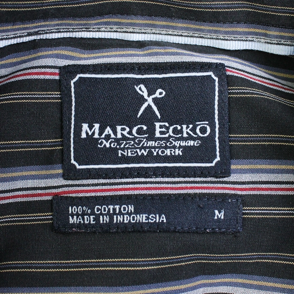 Marc Ecko Long Sleeve Button Down Collared Shirt, Medium 100% Cotton