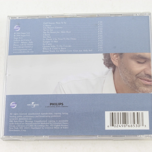 Andrea Bocelli Andrea CD 2004 Philips Universal Pre-Owned Music
