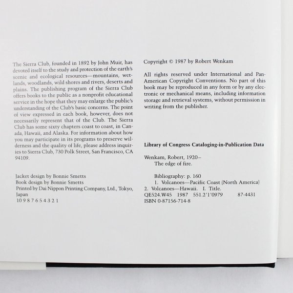 The Edge of Fire by Robert Wenkam 1987 Hardcover Book