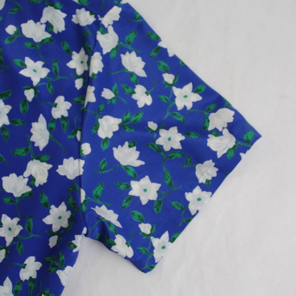 VTG Tickets Timeless Clothing Blue Floral Pattern Button-Up Women's Size 22