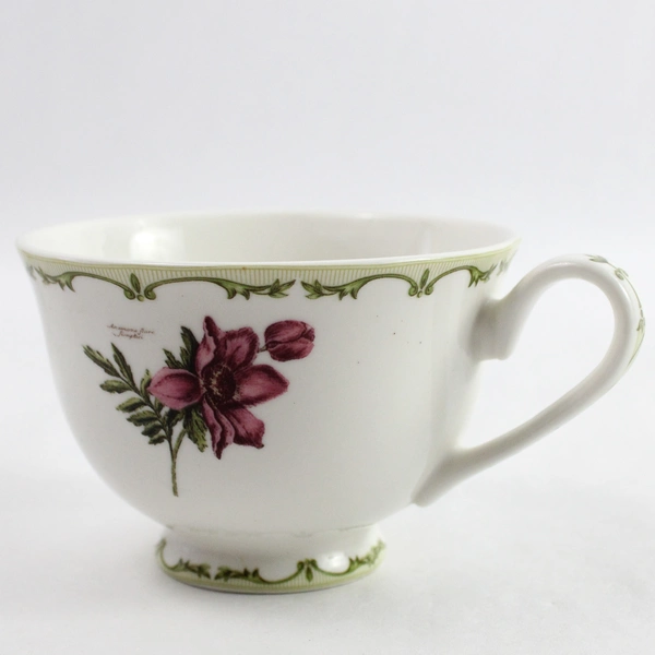 Set of 3 Queen's China Nicolas Robert Recueil des Fleur Tea Cups