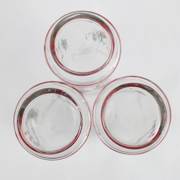 Lot of 3 Libbey Christmas Wreath Tumblers 5.75 in Tall Holiday Glasses