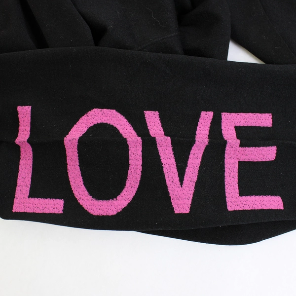 A&O International Pink & Black Wide Waistband Athleisure Leggings Women's Sz 4P