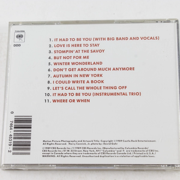 When Harry Met Sally CD - Harry Connick Jr. 1989 - Good Condition