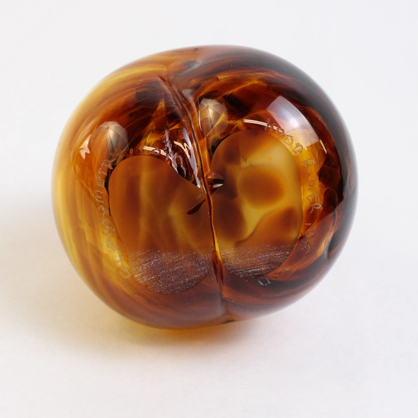 Glassometry Studios Handmade Hand Blown Glass Pear Hood River OR 5.5" Tall