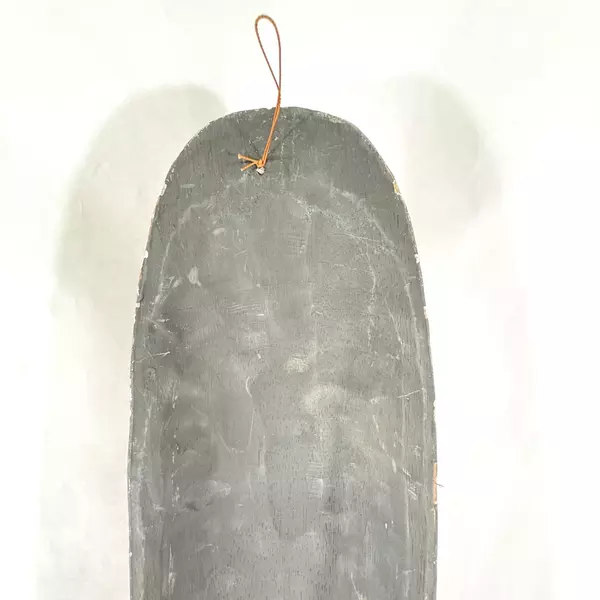 Hand Carved Tiki Mask & Gecko Wall Hanging Hawaii Souvenir 38.5"