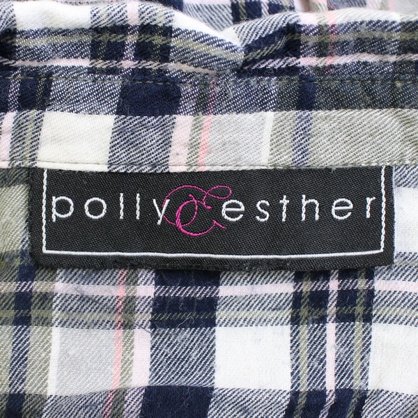Polly & Esther Multicolor Plaid Button-Up Shirt Women's Size XL
