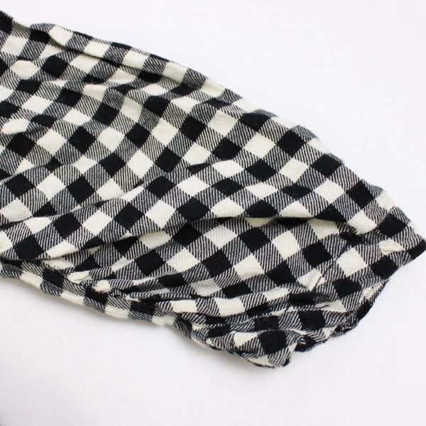 BeachLunchLonge Black and White Gingham Button-Up Women's Size XL