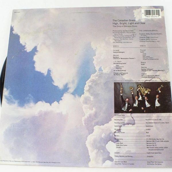 The Canadian Brass High Bright Light & Clear Vinyl LP Record ARC14574 1983