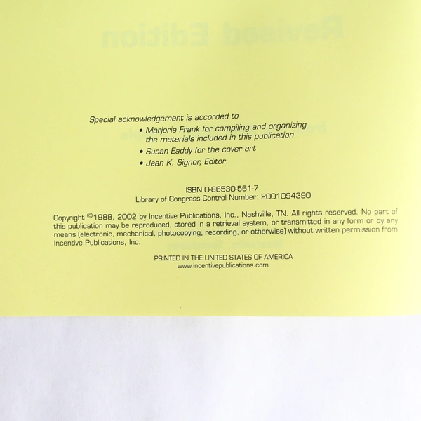 Writing Yellow Pages for Students and Teachers 2002 Kids' Stuff Paperback