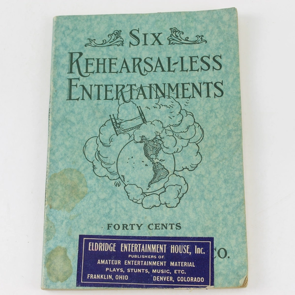 Six Rehearsal-less Entertainments Alice Williams Chaplin 1921
