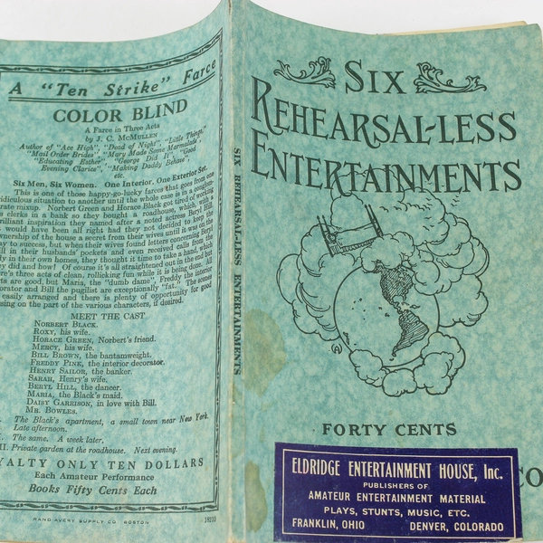 Six Rehearsal-less Entertainments Alice Williams Chaplin 1921