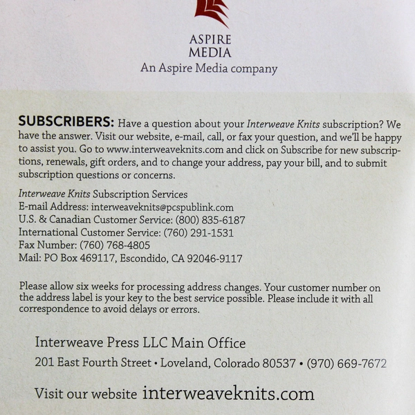 Lot Of 2 Interweave Knits Magazines 2010 Spring Fall