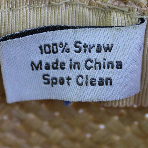 Ann Taylor Loft Bucket Style Straw Hat 22 Inch Size Medium