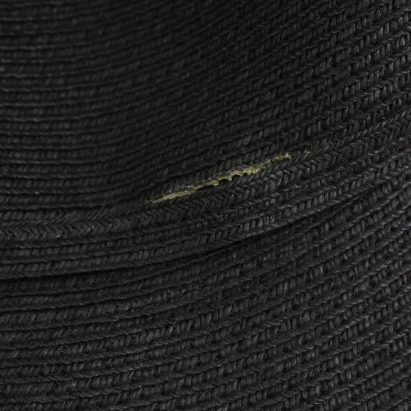 August Women's Black Woven Paper Sun Hat 21.5 Inches Size Small