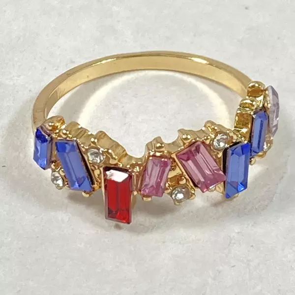 Women's Size 8.25 Multi Color Gemstone Ring