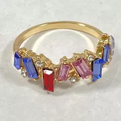 Women's Size 8.25 Multi Color Gemstone Ring