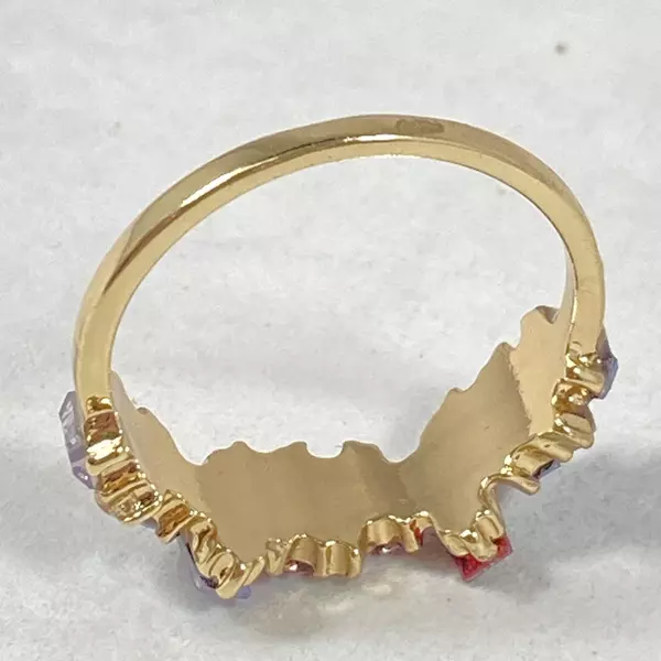 Women's Size 8.25 Multi Color Gemstone Ring