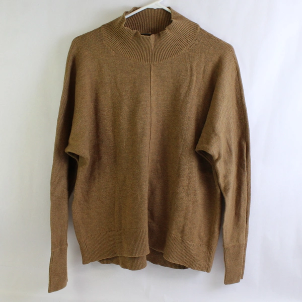 Banana Republic Solid Brown Long-Sleeved Sweater Women's Size Large